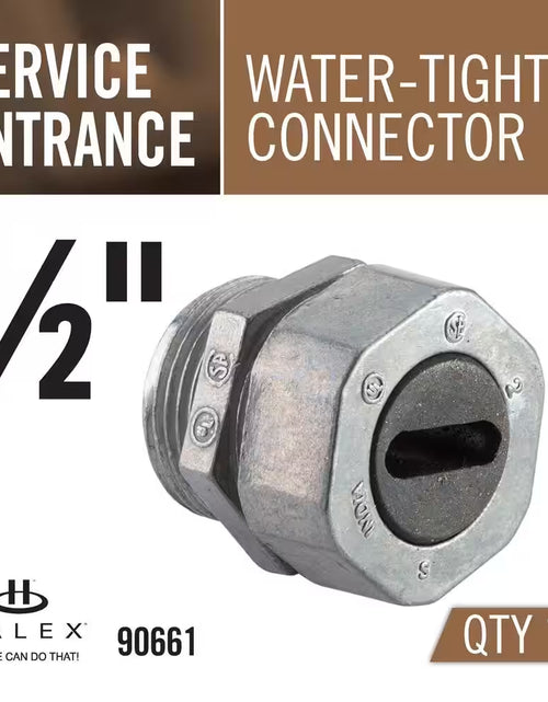 Load image into Gallery viewer, 1/2 In. Service Entrance (SE) Water Tight Conduit Connector
