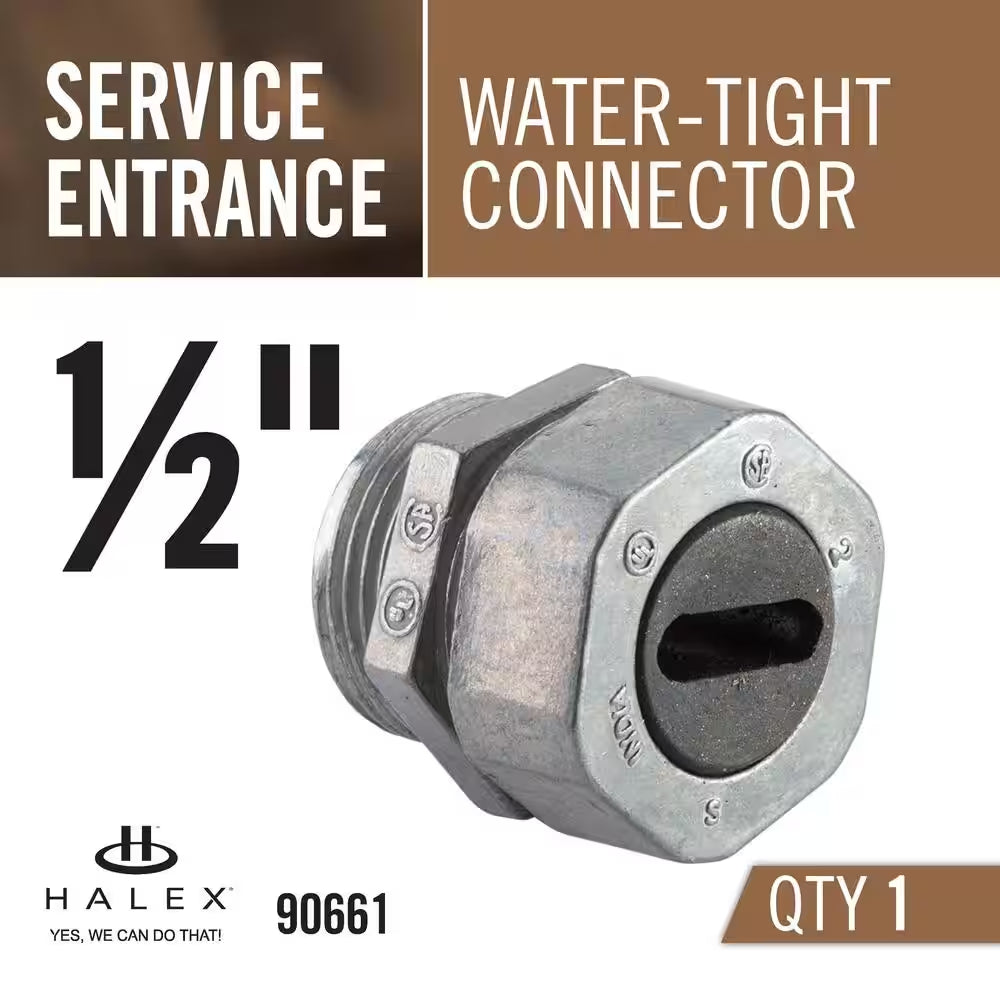 1/2 In. Service Entrance (SE) Water Tight Conduit Connector