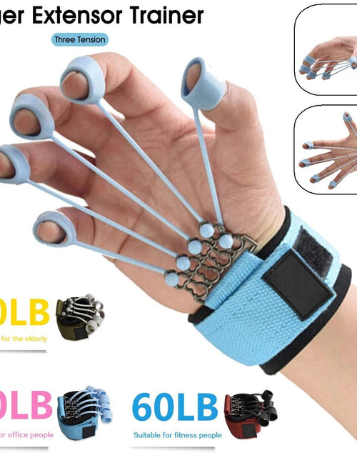 Load image into Gallery viewer, Hand Resistance Bands Finger Stretcher Extensor Exerciser Grip Strengthener US
