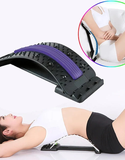 Load image into Gallery viewer, Magnetotherapy Multi-Level Adjustable Back Massager Stretcher Waist Neck Fitness Lumbar Cervical Spine Support Pain Relief
