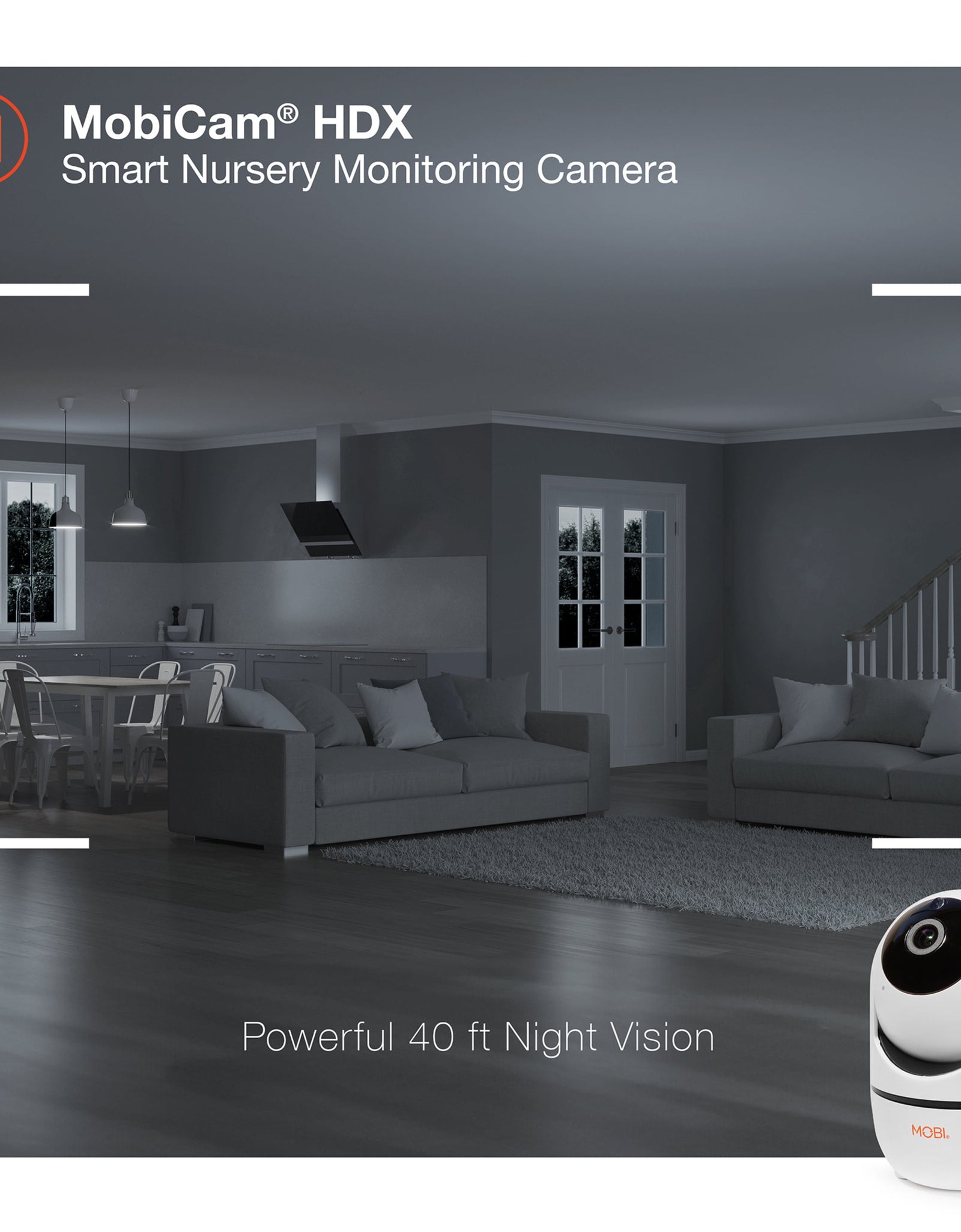 cam 2 Pack HDX Smart Wi-Fi Pan & Tilt Baby Nursery Monitoring Camera, Free Smart App Compatible for Ios & Android