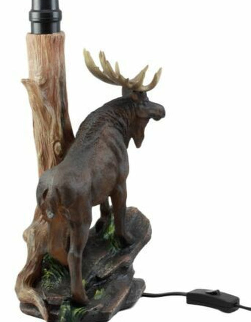 Load image into Gallery viewer, Wildlife Nature Bull Moose Grand Elk Desktop Table Lamp with Nature Shade 20&quot;H
