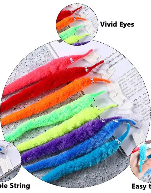 Load image into Gallery viewer, Funny Worm Party Games Magic Stick Prop Toys for Children Magic Tricks Props Kids Beginner Wiggly String Trick Toys Party Favors
